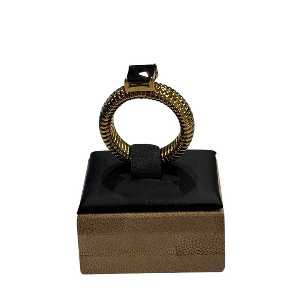 Muse Gold Ribbed Statement Ring - Picture 5 of 7
